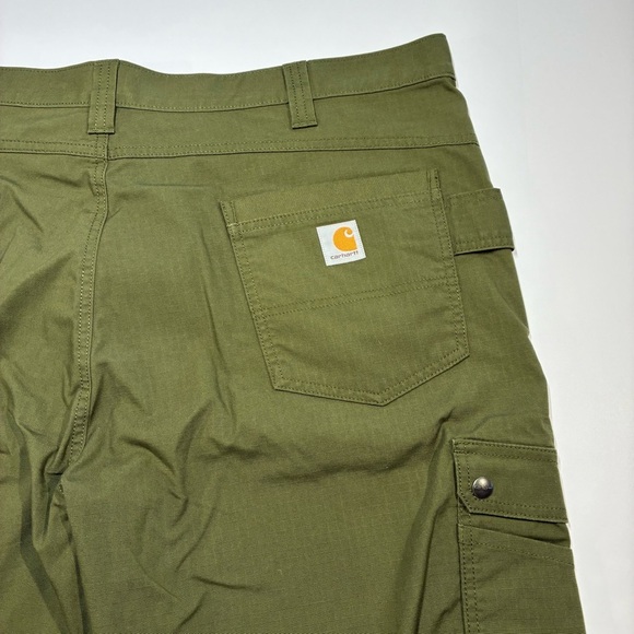 Carhartt Cargo Shorts Force Relaxed Fit Ripstop Work Short Sz 44 Olive NWOT - Picture 6 of 9